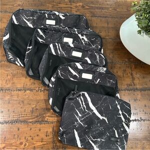 Calpak Packing Cubes Set (5 Pieces) Black and White Marble